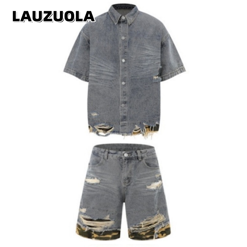 Jeans - Ensemble chemise et short en jean