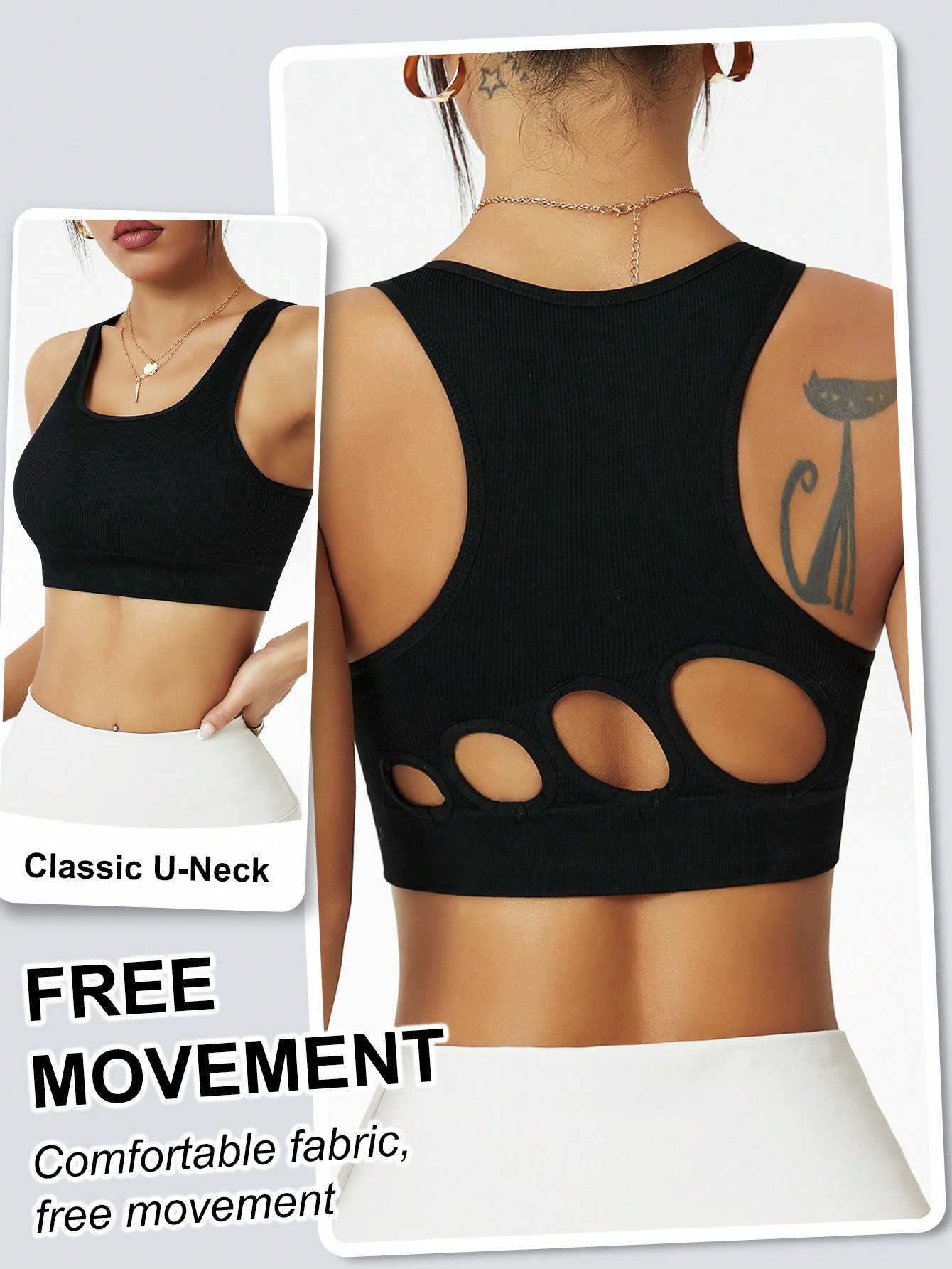 Soutien-gorge de sport côtelé  - Seamless Ribbed Workout Tank Top avis et prix