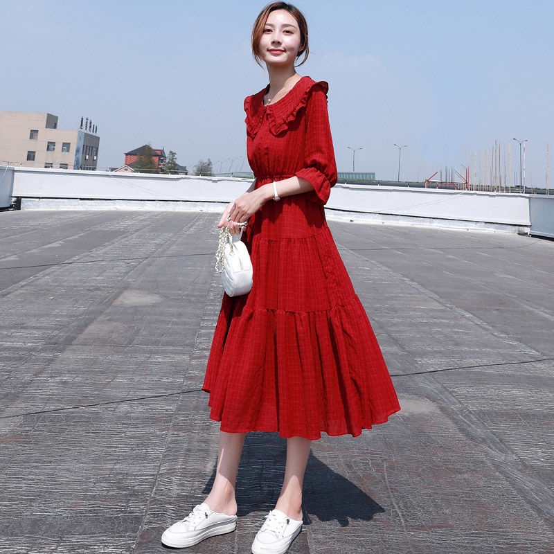 Robe Midi légère en mousseline - French Vintage Floral Midi Dress avis et prix