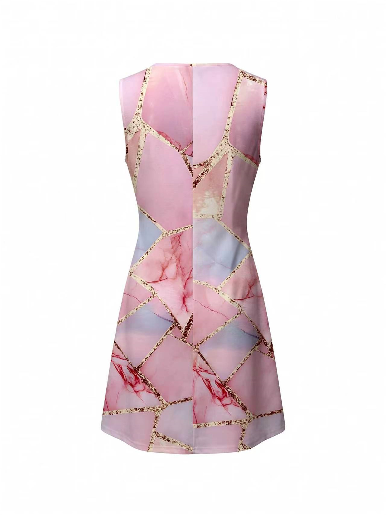 Robe sans manches à imprimé gé - French Vintage Floral Midi Dress avis et prix