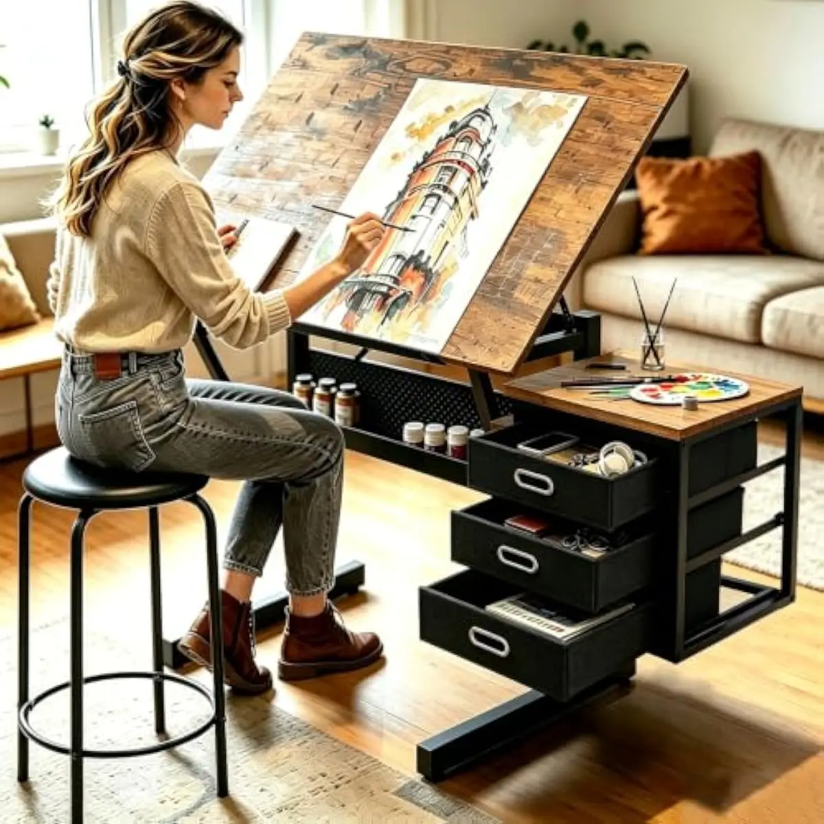 Bureau de dessin avec réglage  - Tops avis et prix
