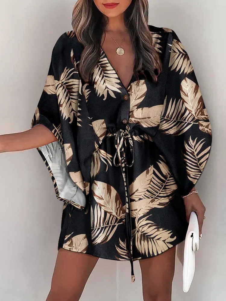 Robe d'été décontractée pour f - French Vintage Floral Midi Dress avis et prix