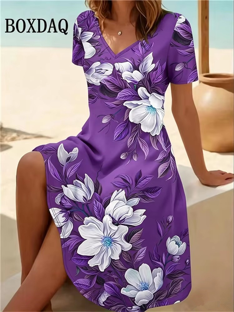Robes pour femmes grande taill - Boho Summer Beach Maxi Dress avis et prix