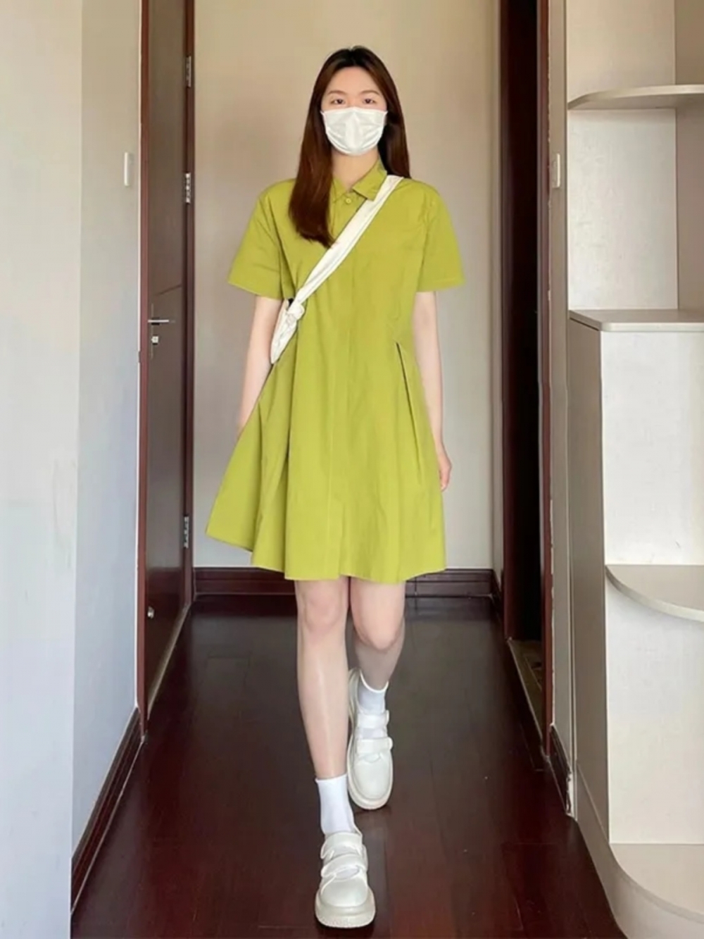 Robe décontractée d'été pour f - Korean Style A Line Shirt Dress avis et prix