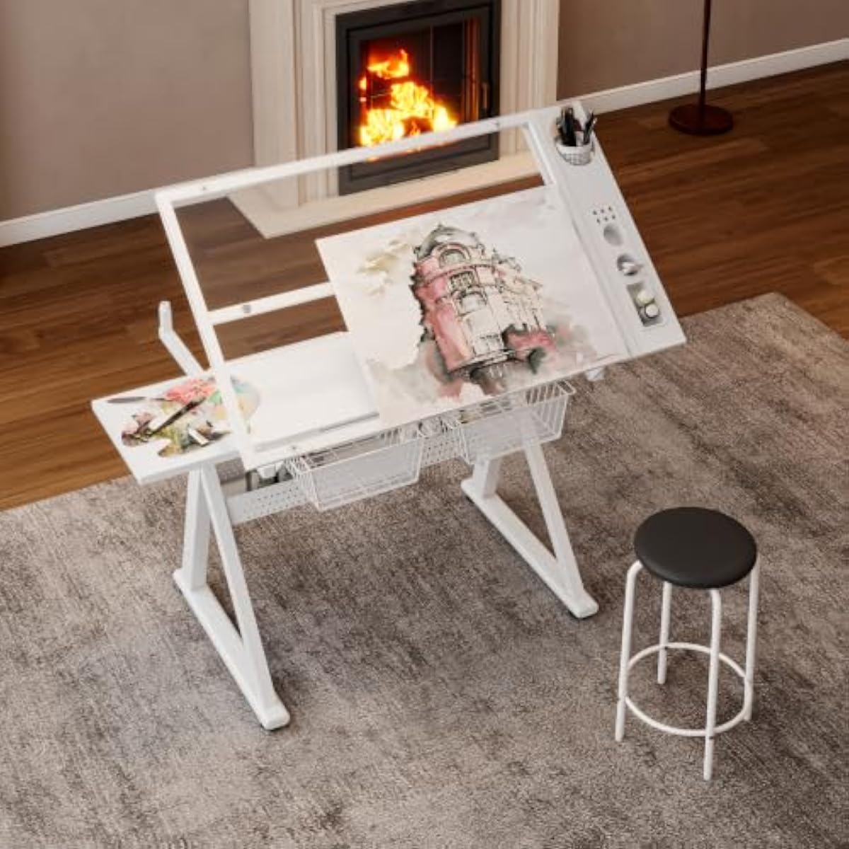 Bureau de dessin réglable avec - Tops avis et prix