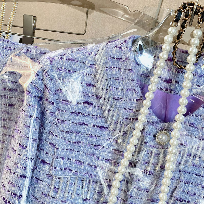 Ensemble tailleur rétro élégan - Tweed Two Piece Blazer Dress avis et prix