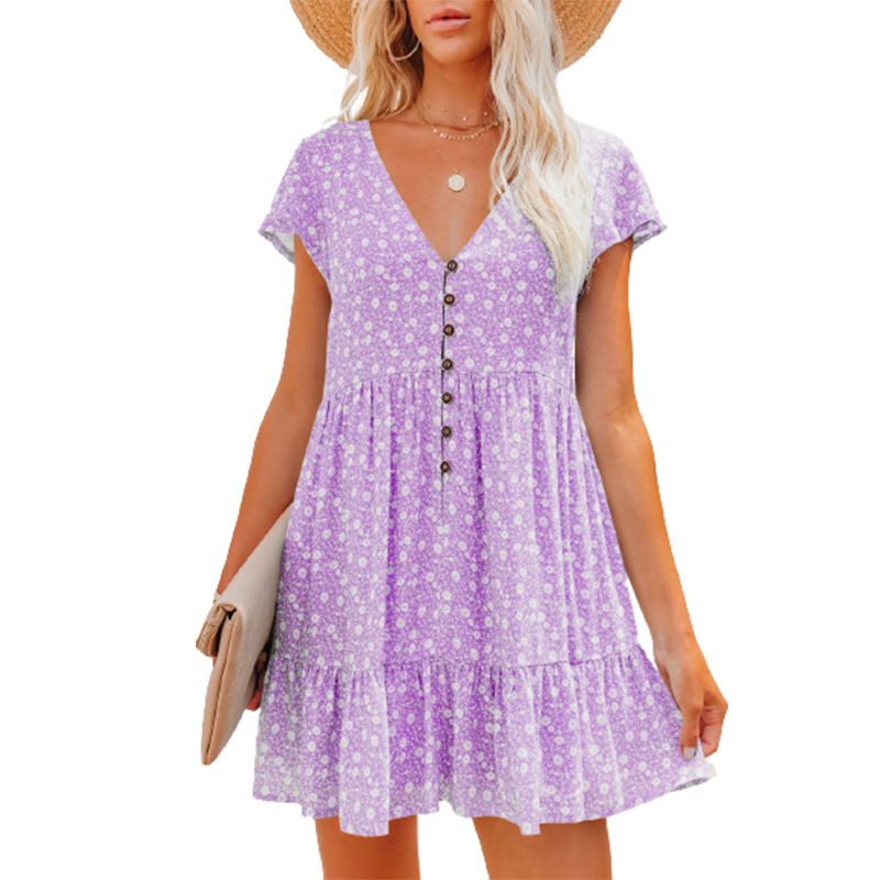 En Europe et au printemps et e - French Vintage Floral Midi Dress avis et prix